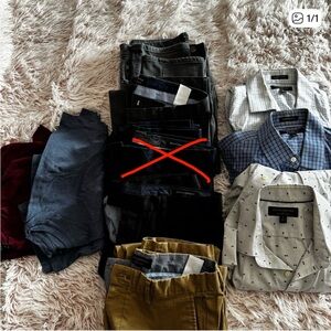 Banana Republic Men's Clothing Collection Bundle Black, White, Tan